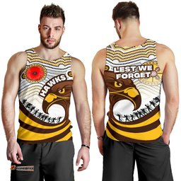 Pride Hawks Men's Tank Top Hawthorn Anzac Day Aboriginal