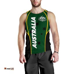 Men's Tank Top - Australian Coat Of Arms (Green) Mens Tank - Men