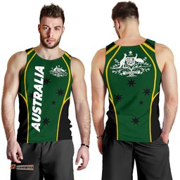 Men's Tank Top - Australian Coat Of Arms (Green) Mens Tank - Men