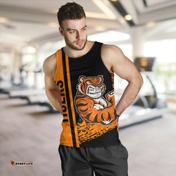 Wests Tigers Men's Tank Top - Wests Tigers Mascot Quater Style