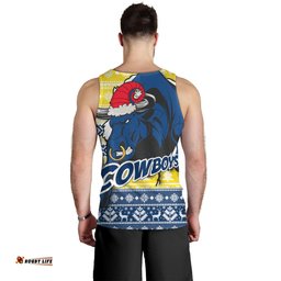 North Queensland Cowboys Men Tank Top - North Queensland Cowboys Mascot Knitted Christmas Patterns Men Tank Top