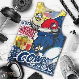 North Queensland Cowboys Men Tank Top - North Queensland Cowboys Mascot Knitted Christmas Patterns Men Tank Top
