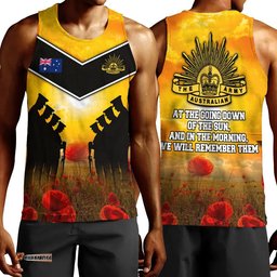 Vibe Hoodie Clothing - Australia Standing Guard Anzac Day Men Tank Top