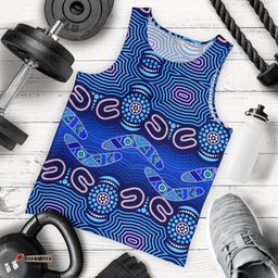 ABoriginal Men's Tank Top - Boomerangs And Dot Painting Art Ver02-