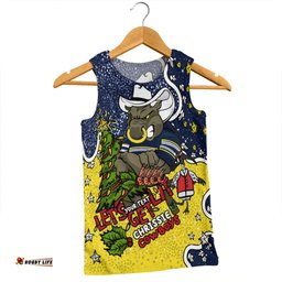 North Queensland Cowboys Christmas Custom Men Singlet - Let's Get Lit Chrisse Pressie Men Singlet