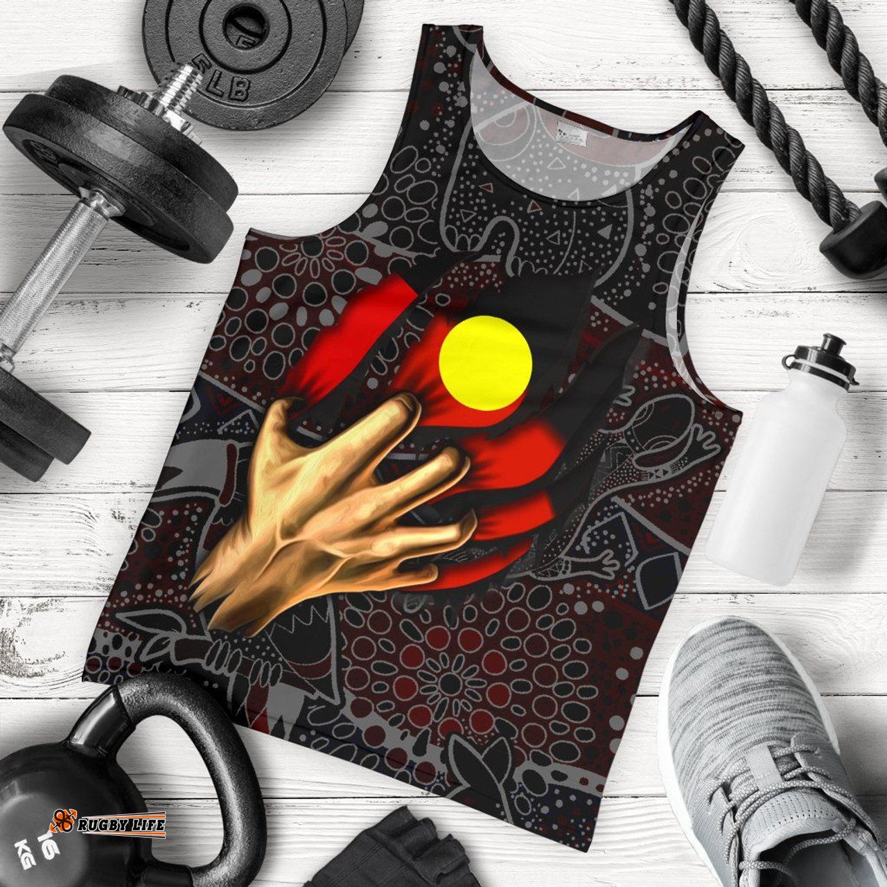 Australia Aboriginal Inspired Men Tank Top - Aboriginal Inspired Blood In Me