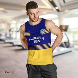 Eels Rugby Men Tank Top Parramatta 1947 Dynamic Blue