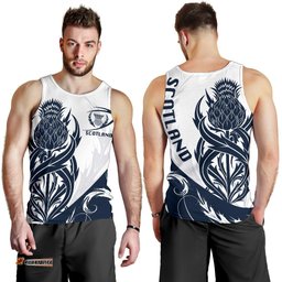 Scottish Rugby Men's Tank Top Thistle Vibes - White