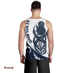Scottish Rugby Men's Tank Top Thistle Vibes - White
