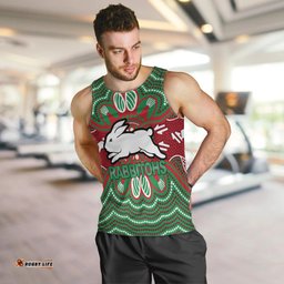 Rabbitohs Men Tank Top - Aboriginal Dot Painting -