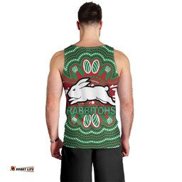Rabbitohs Men Tank Top - Aboriginal Dot Painting -