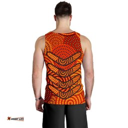 Aboriginal Personalised Men's Tank Top - Aboriginal Boomerangs And Dot Circle