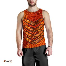 Aboriginal Personalised Men's Tank Top - Aboriginal Boomerangs And Dot Circle