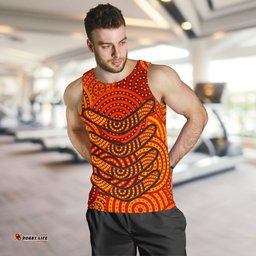 Aboriginal Personalised Men's Tank Top - Aboriginal Boomerangs And Dot Circle