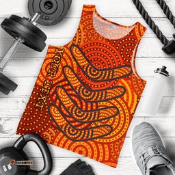 Aboriginal Personalised Men's Tank Top - Aboriginal Boomerangs And Dot Circle