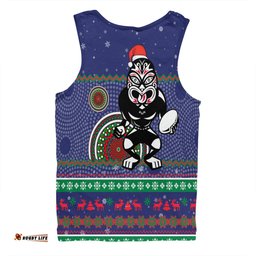 New Zealand Warriors Christmas Custom Men Singlet - Ugly Xmas And Aboriginal Patterns For Die Hard Fan Men Singlet
