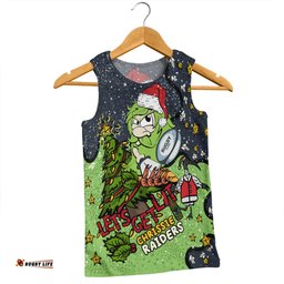 Canberra Raiders Christmas Custom Men Singlet - Let's Get Lit Chrisse Pressie Men Singlet