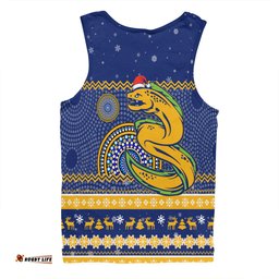 Parramatta Eels Christmas Custom Men Singlet - Ugly Xmas And Aboriginal Patterns For Die Hard Fan Men Singlet