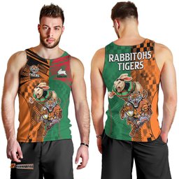 Wests Tigers and Rabbitohs Rugby Men Tank Top Sporty Style