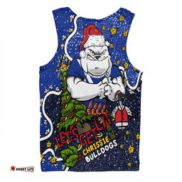 Canterbury-Bankstown Bulldogs Christmas Custom Men Singlet - Let's Get Lit Chrisse Pressie Men Singlet