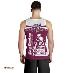 Manly Warringah Sea Eagles Tank Top Personalized Pentagon Style- NRL
