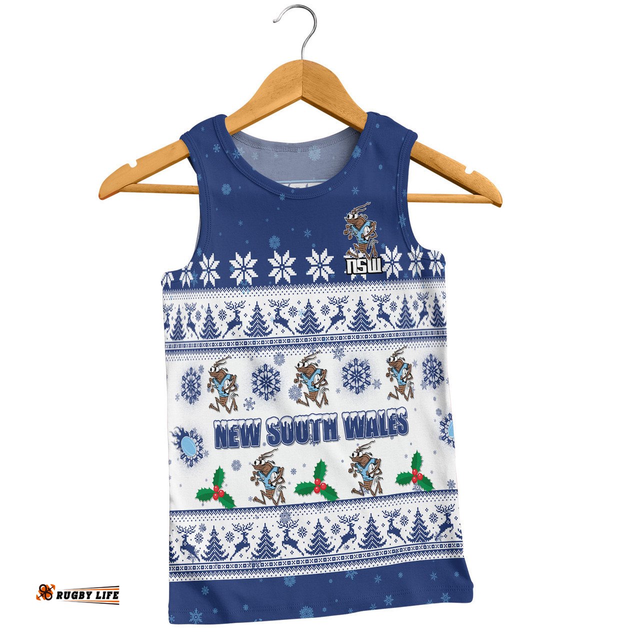 New South Wales Cockroaches Christmas Custom Men Singlet - Special Ugly Christmas Men Singlet