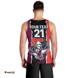 (Custom Text And Number) NRL Combine Knights Sea Eagles Men Tank Top Sporty Style