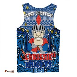 Newcastle Knights Christmas Custom Men Singlet - Christmas Knit Patterns Vintage Jersey Ugly Men Singlet