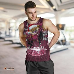 Cane Toads Maroons Christmas Men Tank Top - Custom Maroons Cane Toad Aboriginal Inspired Men Tank Top