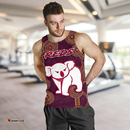 Queensland Men Tank Top Indigenous Reds