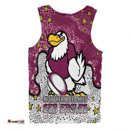 Amazing Aussie Manly Warringah Sea Eagles Team With Dot And Star Patterns For Tough Fan Men Tank Top