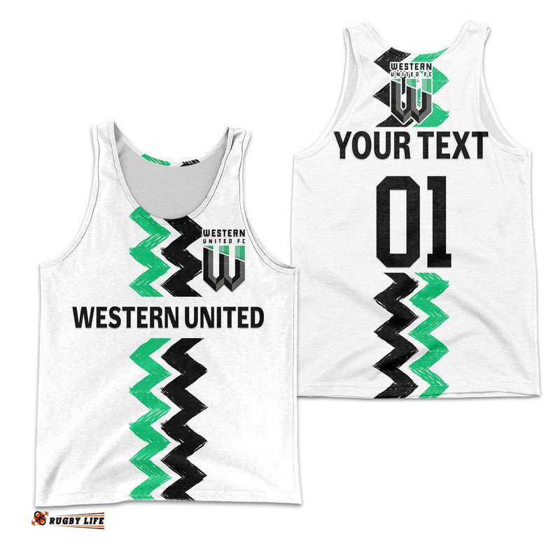 (Custom Personalised) Western United Men Tank Top Soccer Club Original Style - White