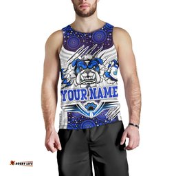 Australia Canterbury-Bankstown Bulldogs Custom Men Tank Top - Indigenous Super Doggies Scratch Style
