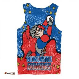 Amazing Aussie Newcastle Knights Custom Team With Dot And Star Patterns For Tough Fan Men Tank Top