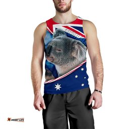 Tank Top - Australia Flag and Coat Of Arms Tank Koala 3D - Men