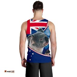 Tank Top - Australia Flag and Coat Of Arms Tank Koala 3D - Men