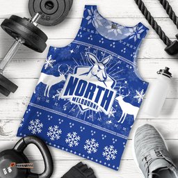 North Melbourne Men Tank Top - Christmas Ugly Style -