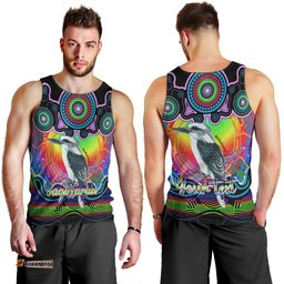 Personalised Australia Sagittarius Kookaburra Zodiac Men Tank Top Auz Astrology Aboriginal - Rainbow