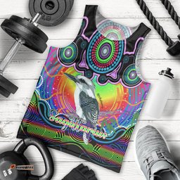 Personalised Australia Sagittarius Kookaburra Zodiac Men Tank Top Auz Astrology Aboriginal - Rainbow