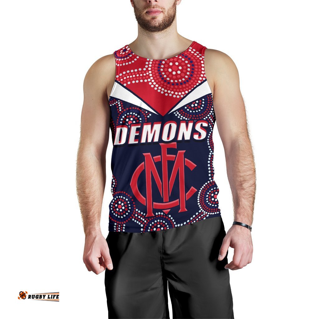 Demons Indigenous Men Tank Top Melbourne Fancy
