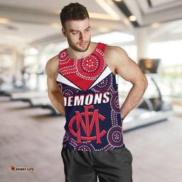 Demons Indigenous Men Tank Top Melbourne Fancy
