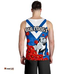 Bulldogs Men Tank Top Poppy Flowers