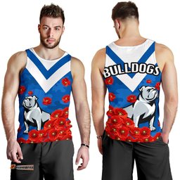 Bulldogs Men Tank Top Poppy Flowers