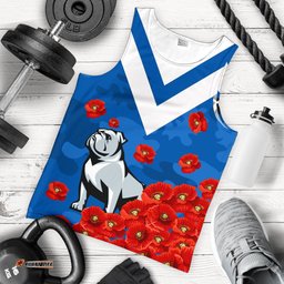 Bulldogs Men Tank Top Poppy Flowers