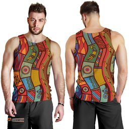 Men's Tank Top - Aboriginal Art With Animals