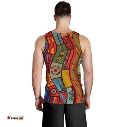 Men's Tank Top - Aboriginal Art With Animals