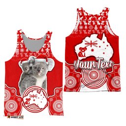(Custom Personalised) Australian Koala Christmas Vibe With Aboriginal Dot Painting Style No1 Men TankTop