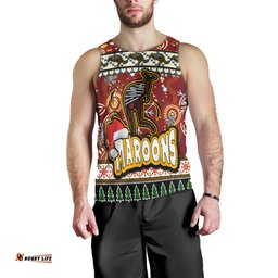 Maroons Rugby Christmas Men Tank Top - Xmas Maroons Christmas Balls, Snowflake With Aboriginal Patterns Men Tank Top
