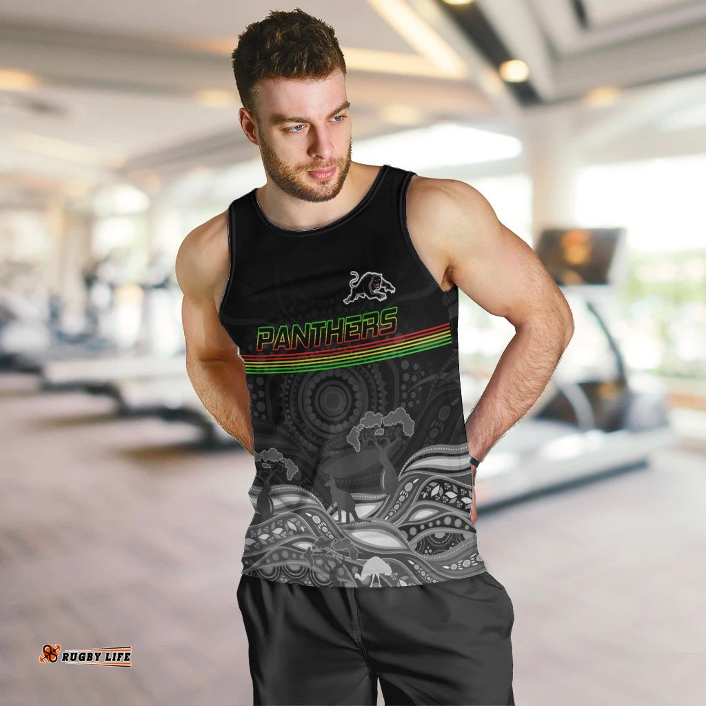 Custom Panthers Rugby Men Tank Top The Starry Night Indigenous