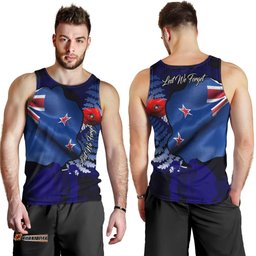 Australia Anzac Day Custom Men Tank Top - Lest We Forget Poppy Flag Tank Top